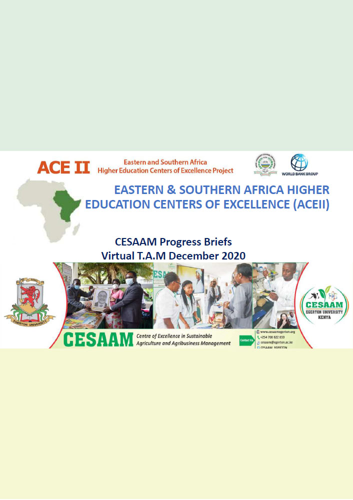 CESAAM Progress Briefs Virtual T.A.M December 2020